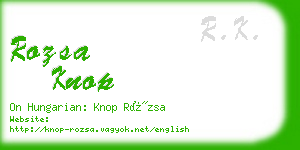 rozsa knop business card